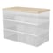 Martha Stewart Brody Clear Plastic Storage Organizer Bins W/ Light Natural Paulownia Wood Lid, Med 7.5in x 3in, 3PK BE-PB4516-3WD-CL-NT-MS - alternate 9